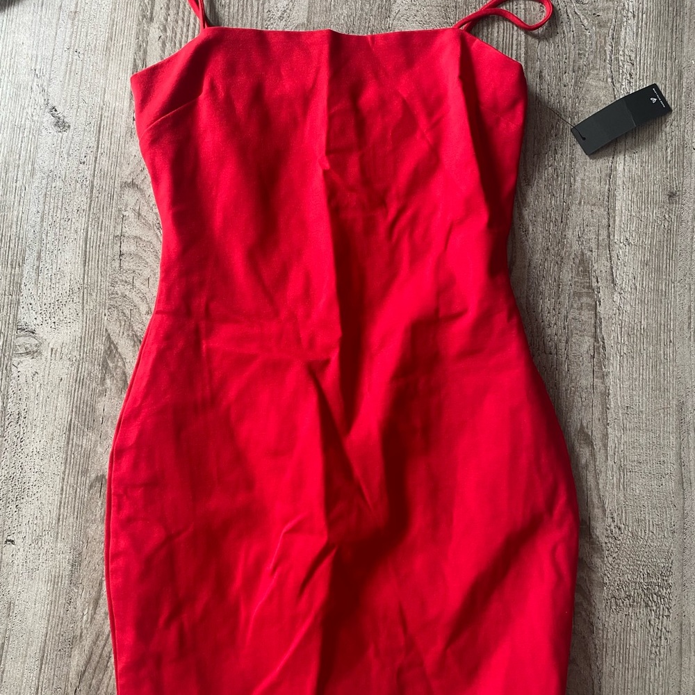 Lulu's Red Spaghetti Strap Sheath Dress
